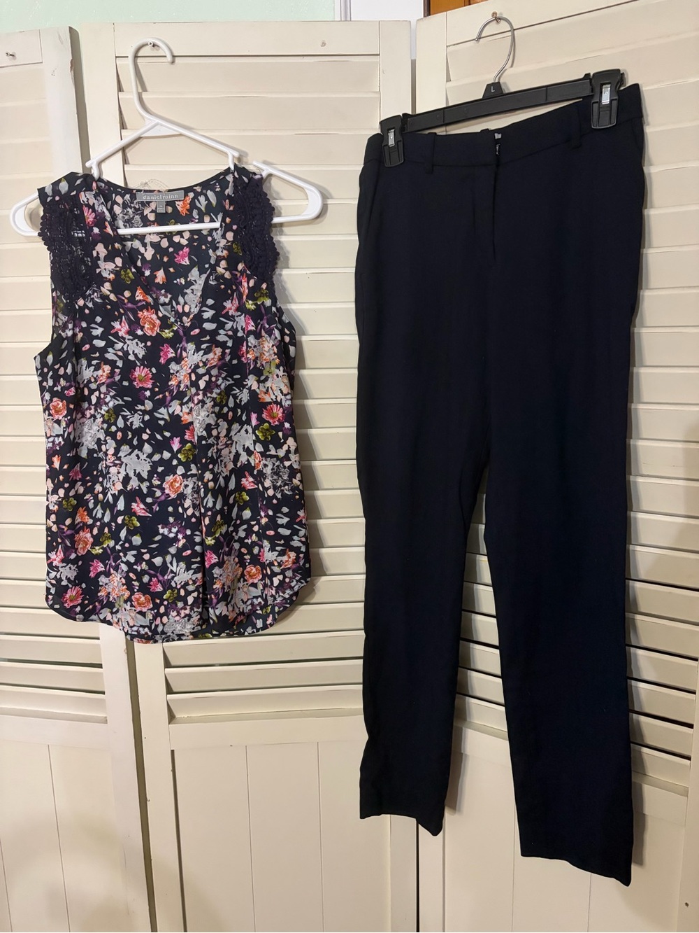 Two piece outfit including H&M trousers and a Daniel Rainn top